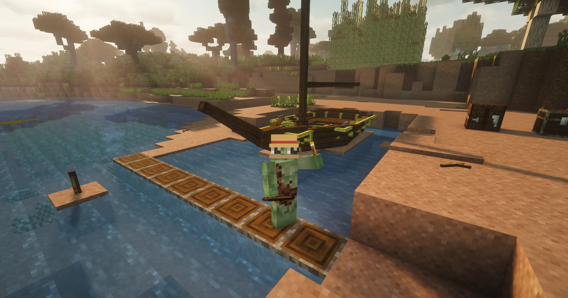 Gregoria man posing with sloop